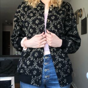 Vintage Bomber-Style Cardigan